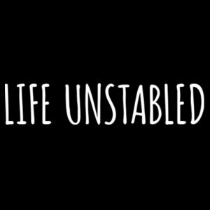 Life Unstabled Women's Relaxed Crop Hoodie Black Design